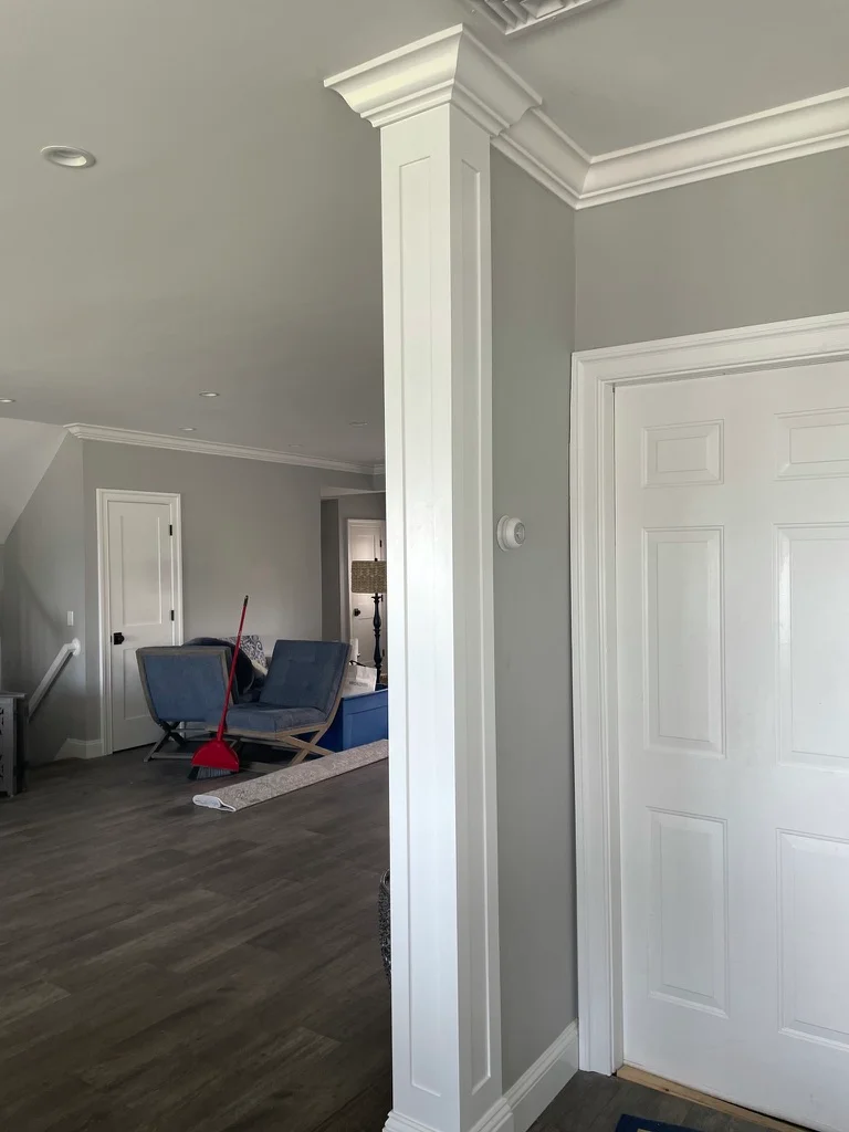 Crown molding installation by Trim Master Interiors